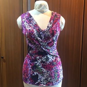 CAbi sleeveless drape top